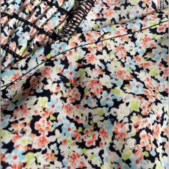 Sienna Sky | Women’s Medium Colorful Floral Tank with Tie and Decorative Buttons - Picture 4 of 12